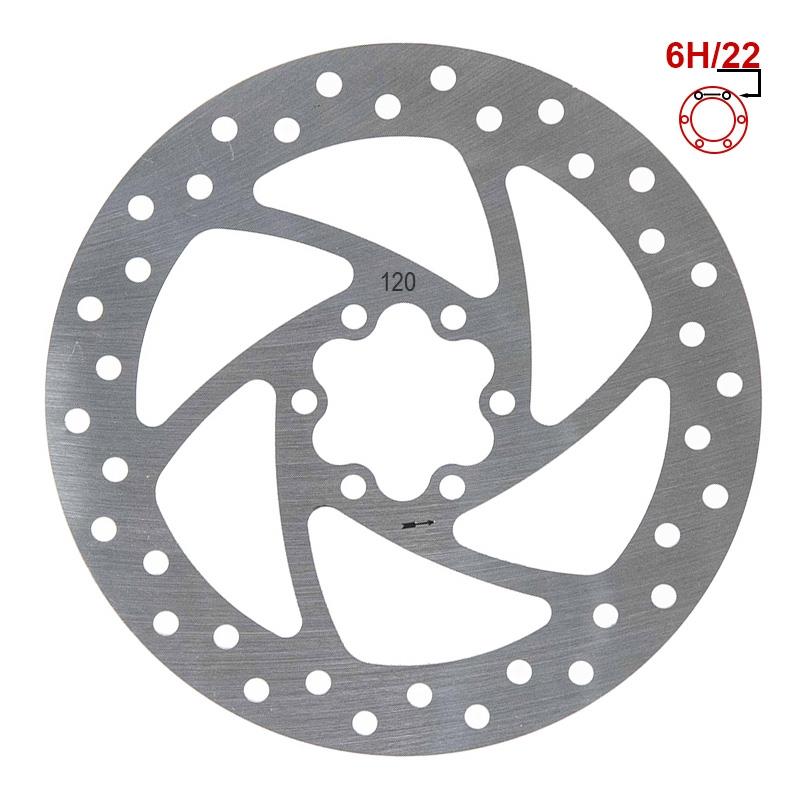 eWheel Bremsscheibe 120mm 6 Loch silber Ninebot ZT3 Pro / F3 / Max G3 / SoFlow SO 3/4