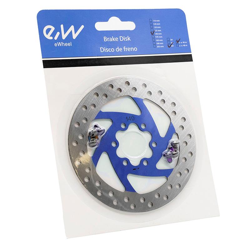 eWheel Bremsscheibe 140mm 6 Loch blau Ninebot F20 F25 F30 F40 P65 P100 Kukirin G3 G4