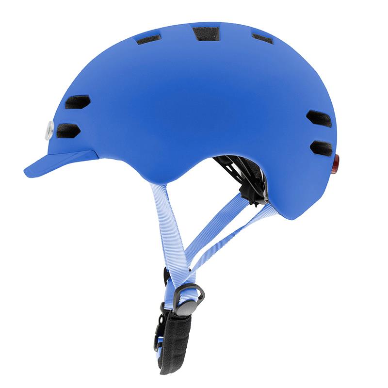 eWheel Scooter Helm CP07 LED Beleuchtung vorne + hinten - blau L