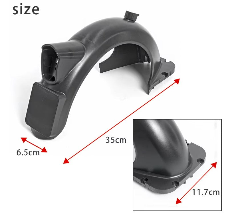 Schutzblech hinten schwarz mit Rücklicht Ninebot Max G30D