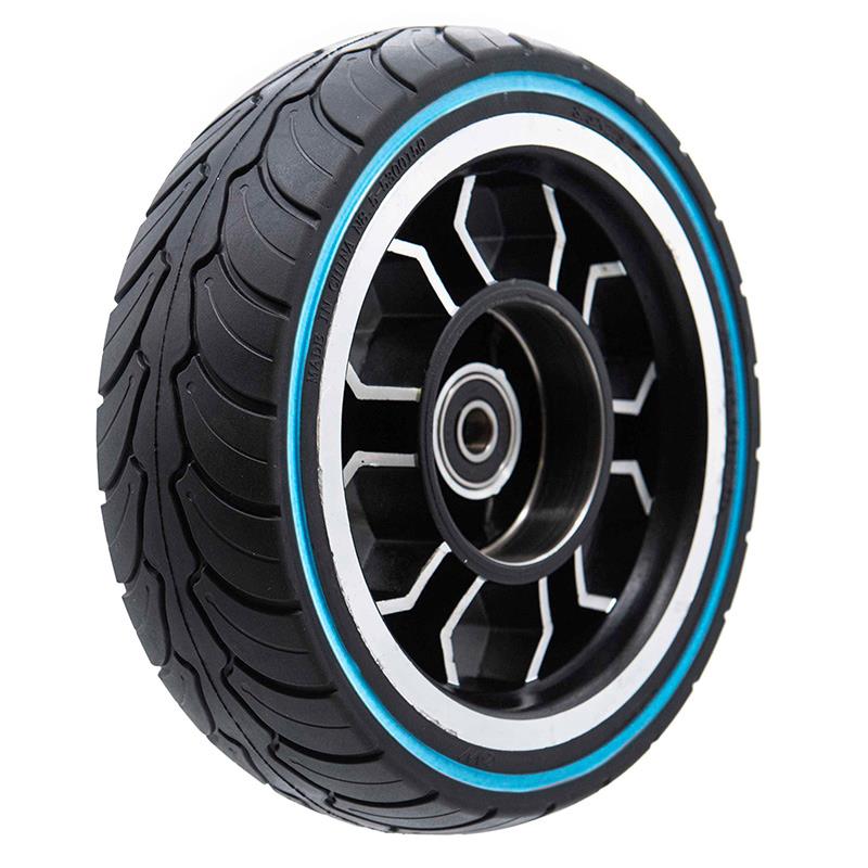 Vollgummi Reifen 8x2.5-6.1 blauer Streifen