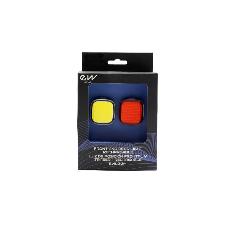 eWheel LED Beleuchtung Set vorne & hinten Quadrat