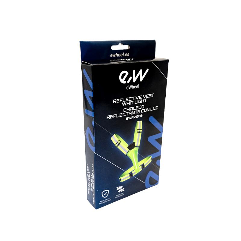 eWheel Reflektierende neon Weste mit LED Beleuchtung
