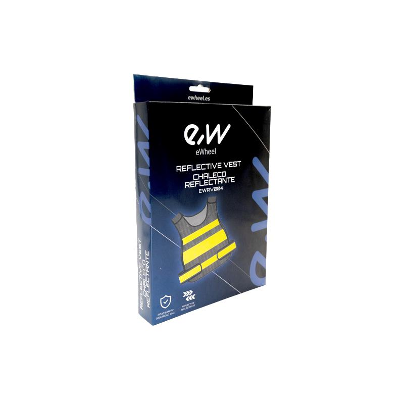 eWheel Reflektierende neon Weste schwarz Typ2