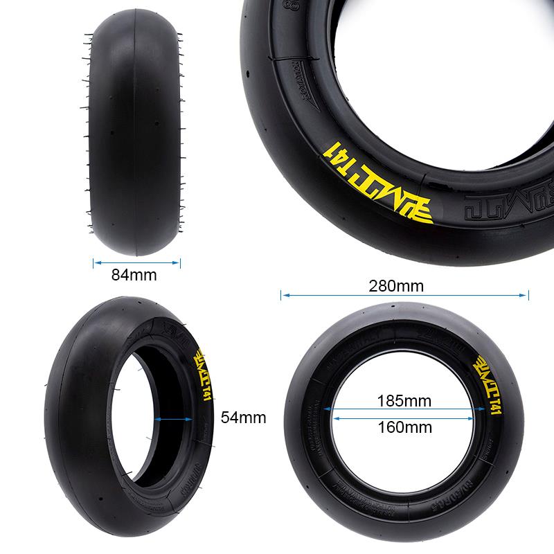 Schlauchlos Slick Reifen T41 80/65-6.5