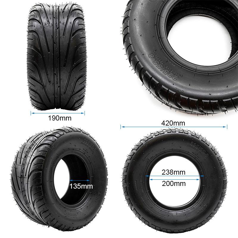 Schlauchlos Reifen 18x9.5-8 / 225/55-8 für E-Chopper