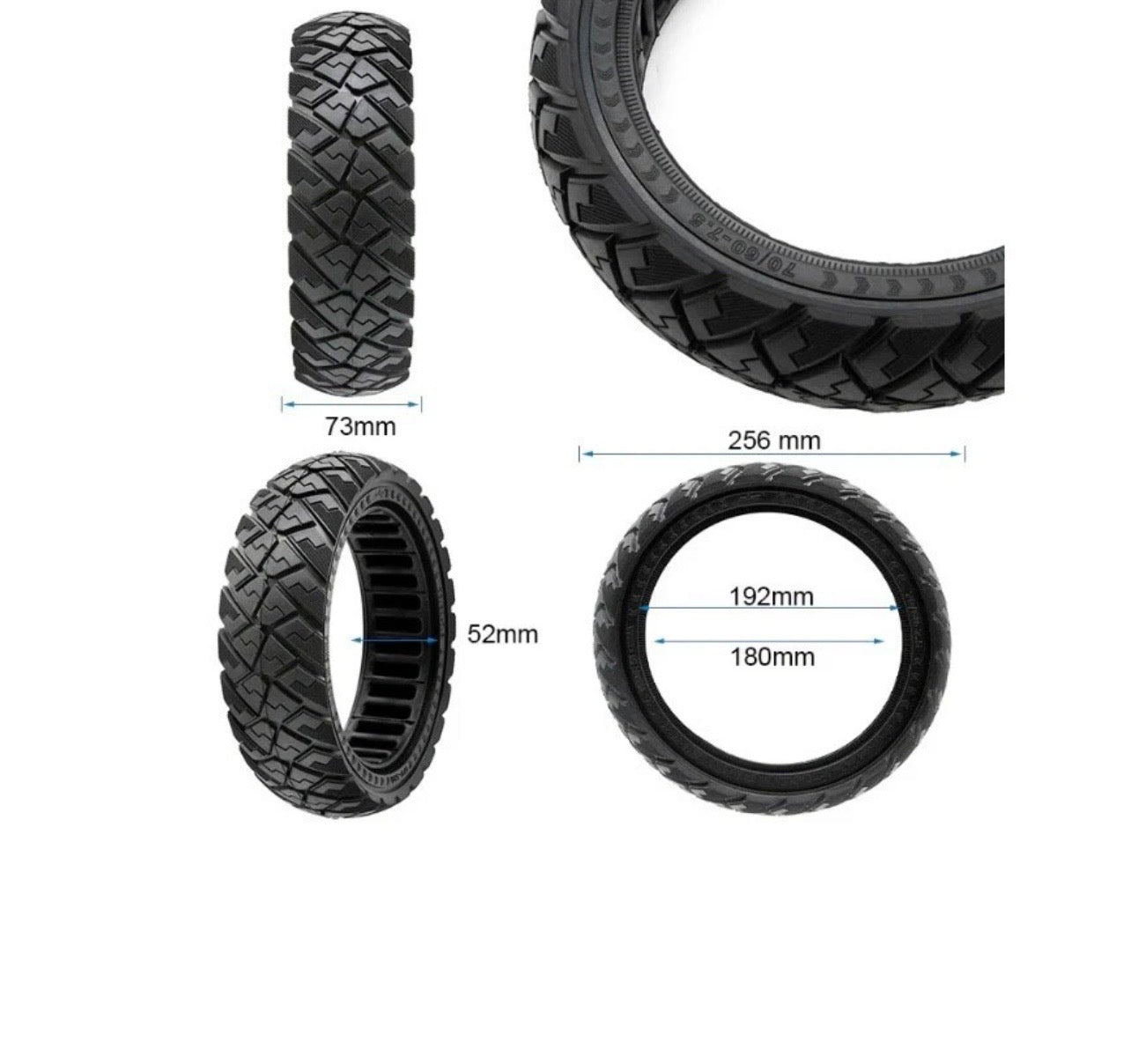 Offroad Vollgummi Reifen 70/60-7,5 Segway Ninebot Max G3 / ZT3 Pro E-Scooter