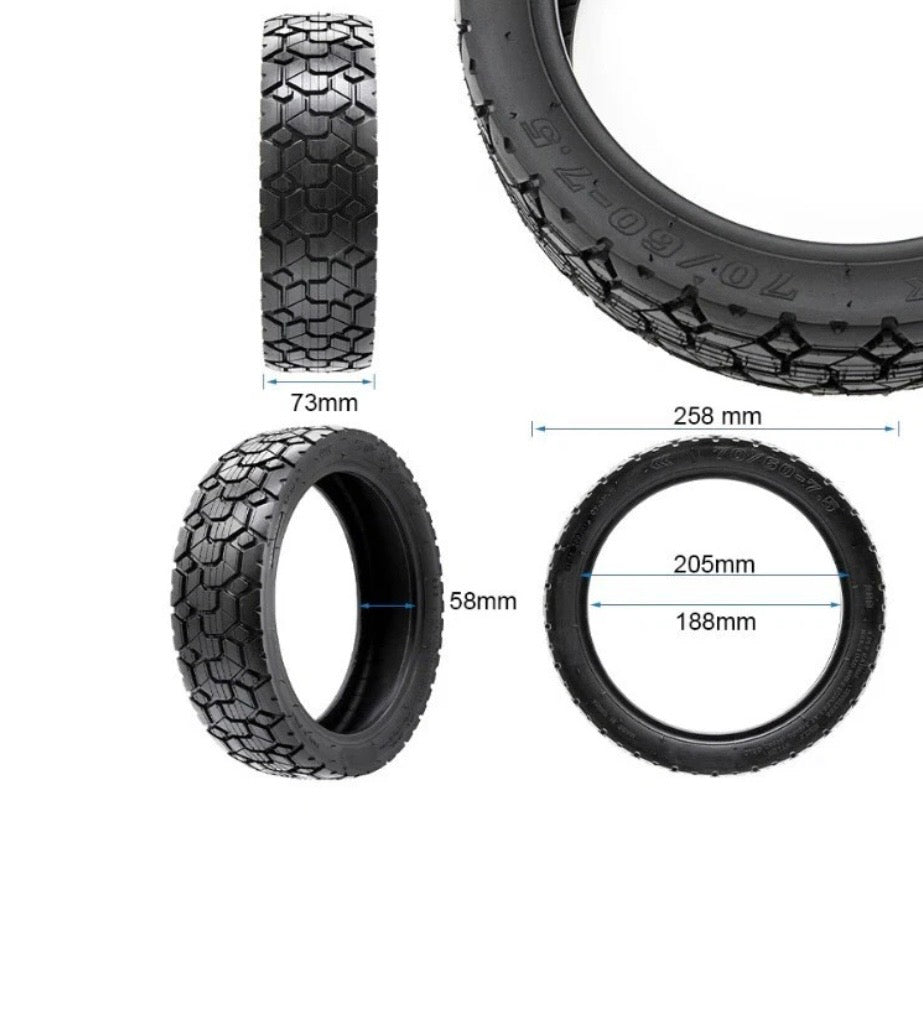 Schlauchloser Offroad Reifen mit Gel 70/60-7,5 Segway Ninebot Max G3 / ZT3 Pro