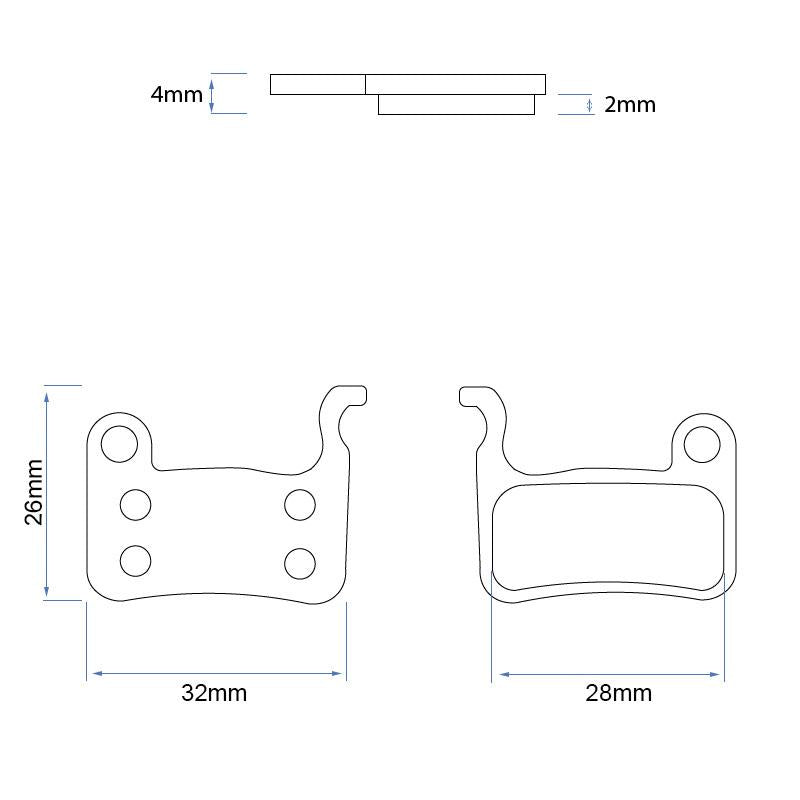 eWheel Bremsbeläge Set Resin Ninebot ZT3 Pro hinten / Xiaomi Mi3