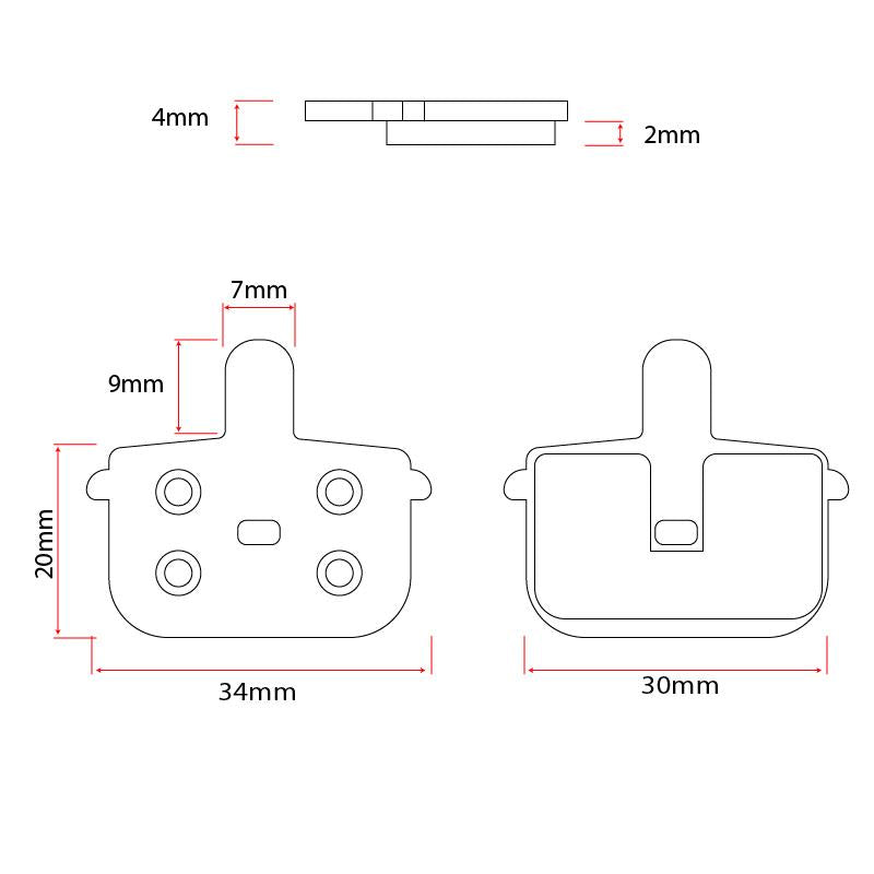 Bremsbeläge Set eWheel RT001