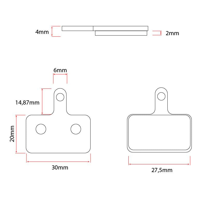 eWheel Resin Bremsbeläge Set Kukirin G2 Master / G3 Pro / G4