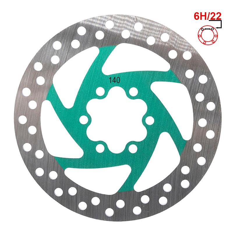 eWheel Bremsscheibe 140mm 6 Loch grün Ninebot F20 F25 F30 F40 P65 P100 Kukirin G3 G4