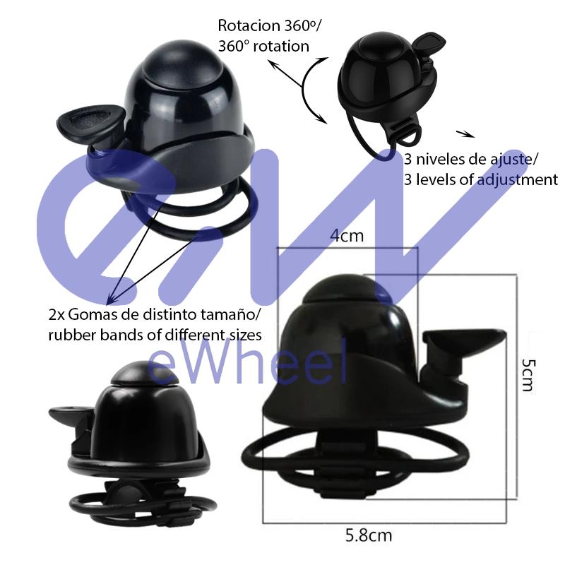 Klingel schwarz Ninebot ES Serie