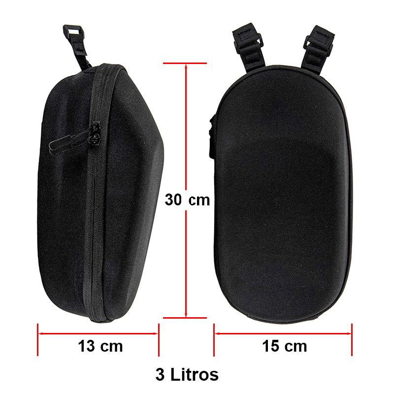 Lenkertasche Stoff schwarz 3L