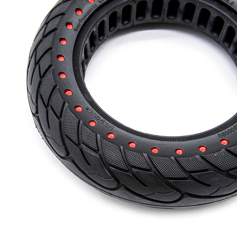 Vollgummi Reifen 10x2.5-6.1 B34 rote Punkte