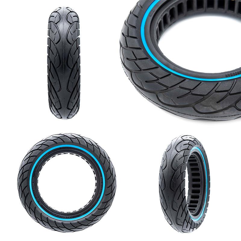Vollgummi Reifen 10x2.5-6.1 B34 blauer Streifen