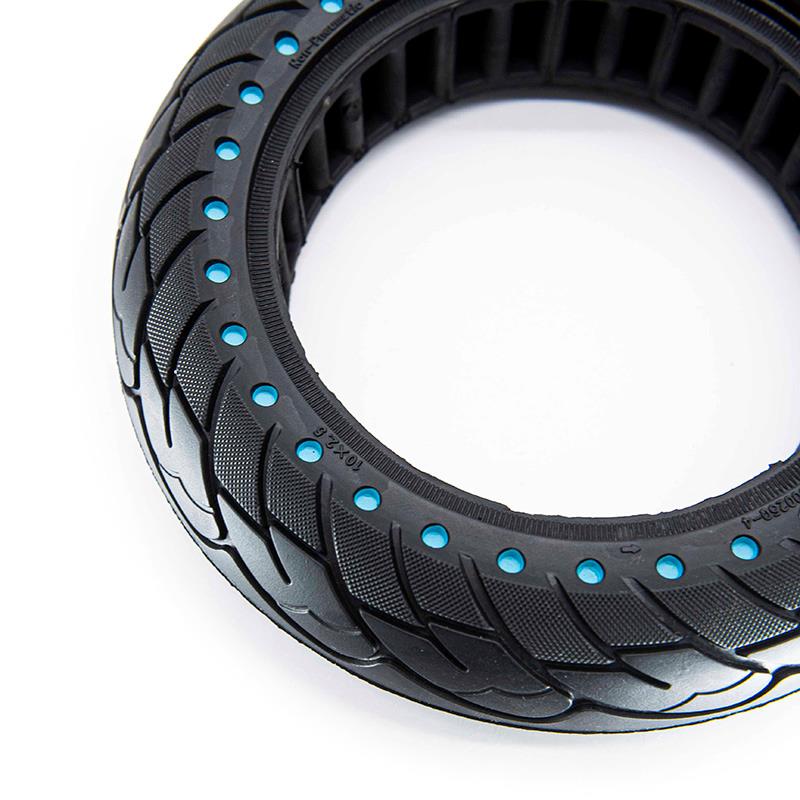 Vollgummi Reifen 10x2.5-6.1 B44 blaue Punkte