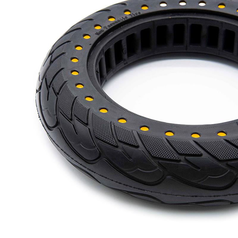 Vollgummi Reifen 10x2.125 gelbe Punkte