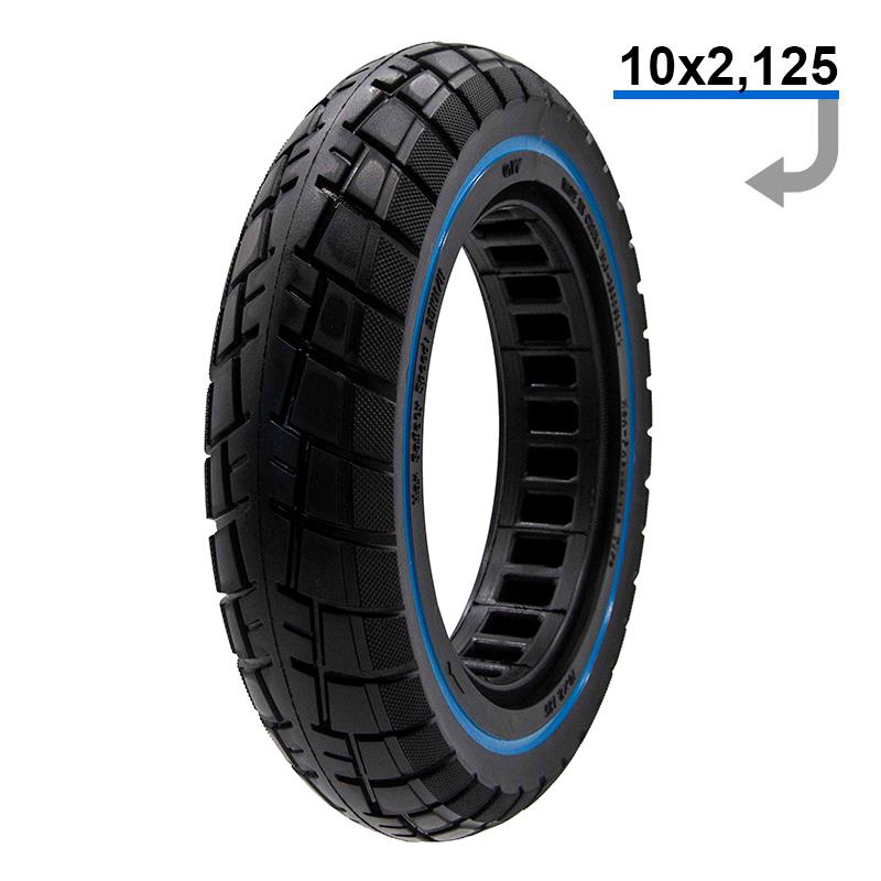 Vollgummi Reifen 10x2.125 blauer Streifen