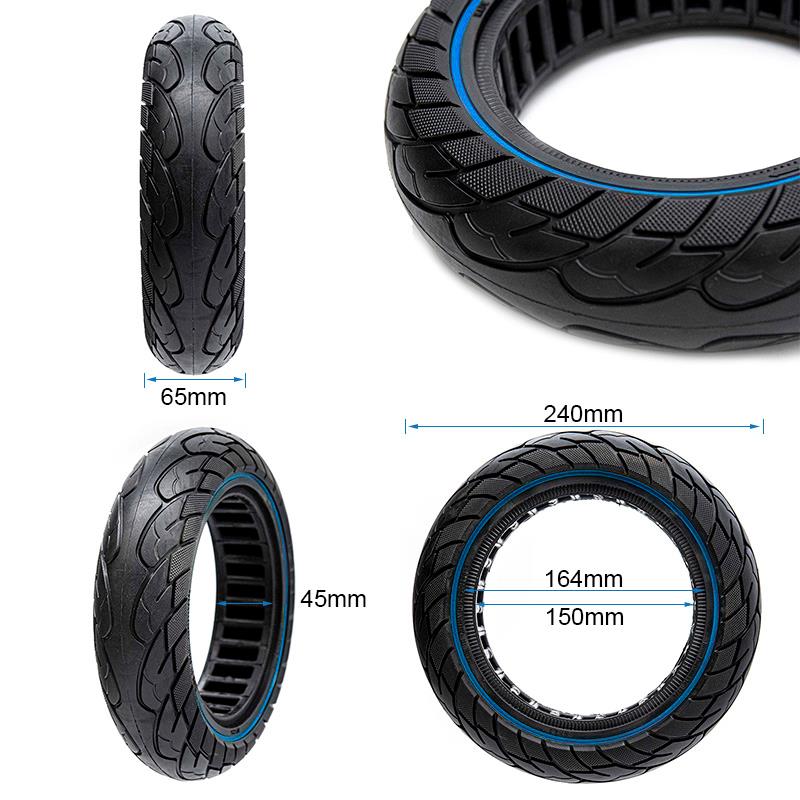 Vollgummi Reifen 10x2.5-6.1 B44 blauer Streifen