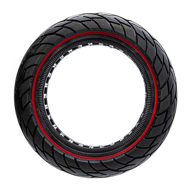 Vollgummi Reifen 10x2.5-6.1 B44 roter Streifen