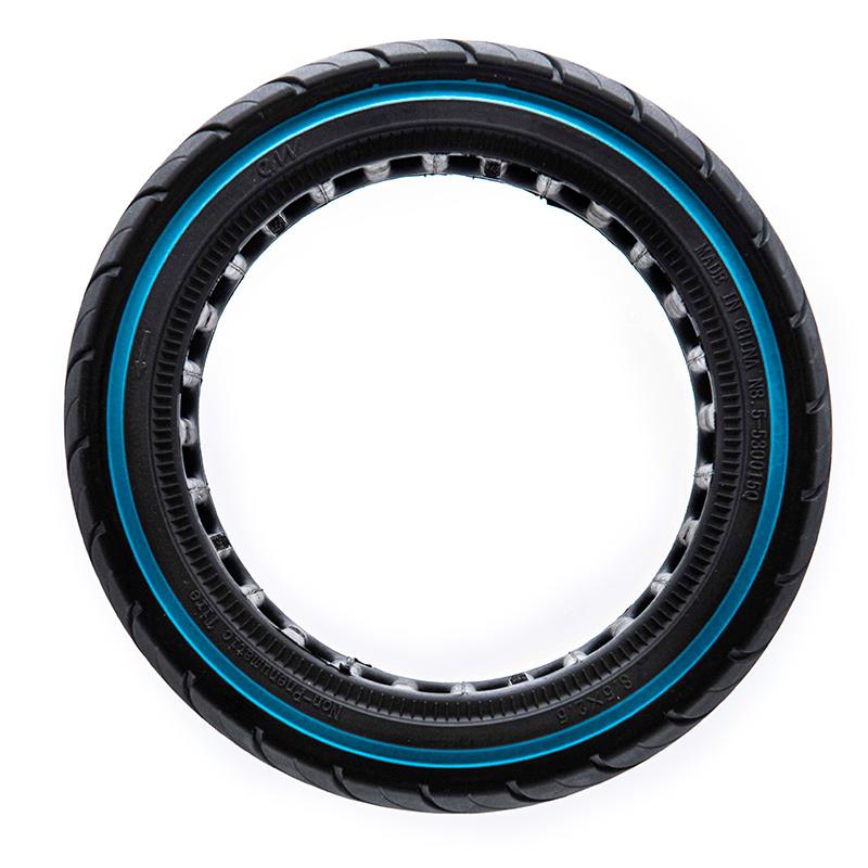 Vollgummi Reifen 8x2.5-6.1 blauer Streifen