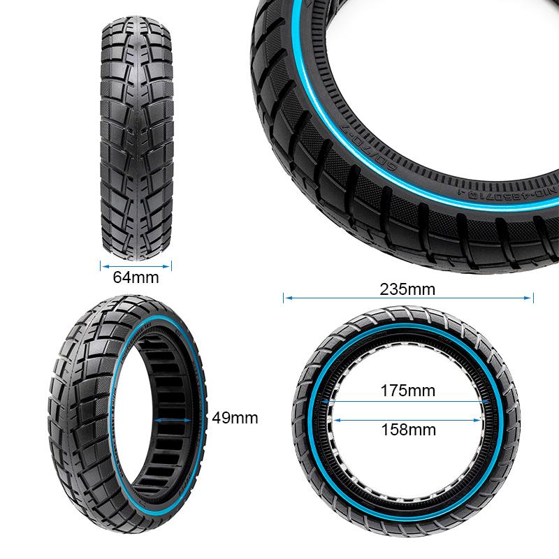 Vollgummi Reifen eWheel blau 60/70-7