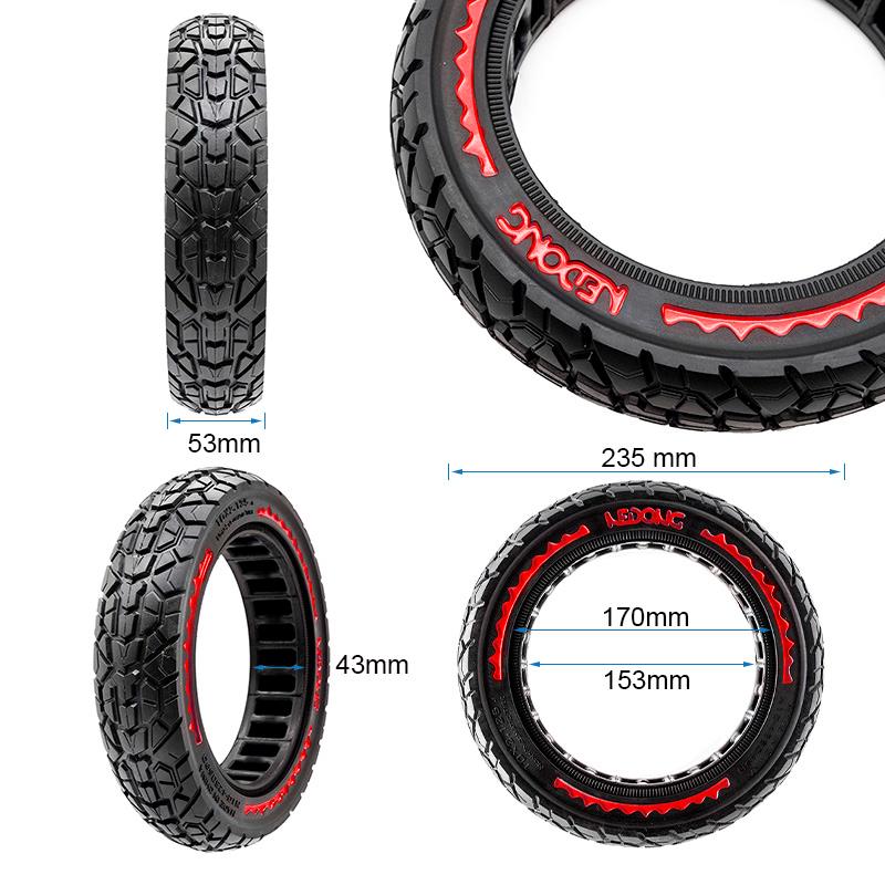 Offroad Vollgummi Reifen rot Nedong 10x2.125